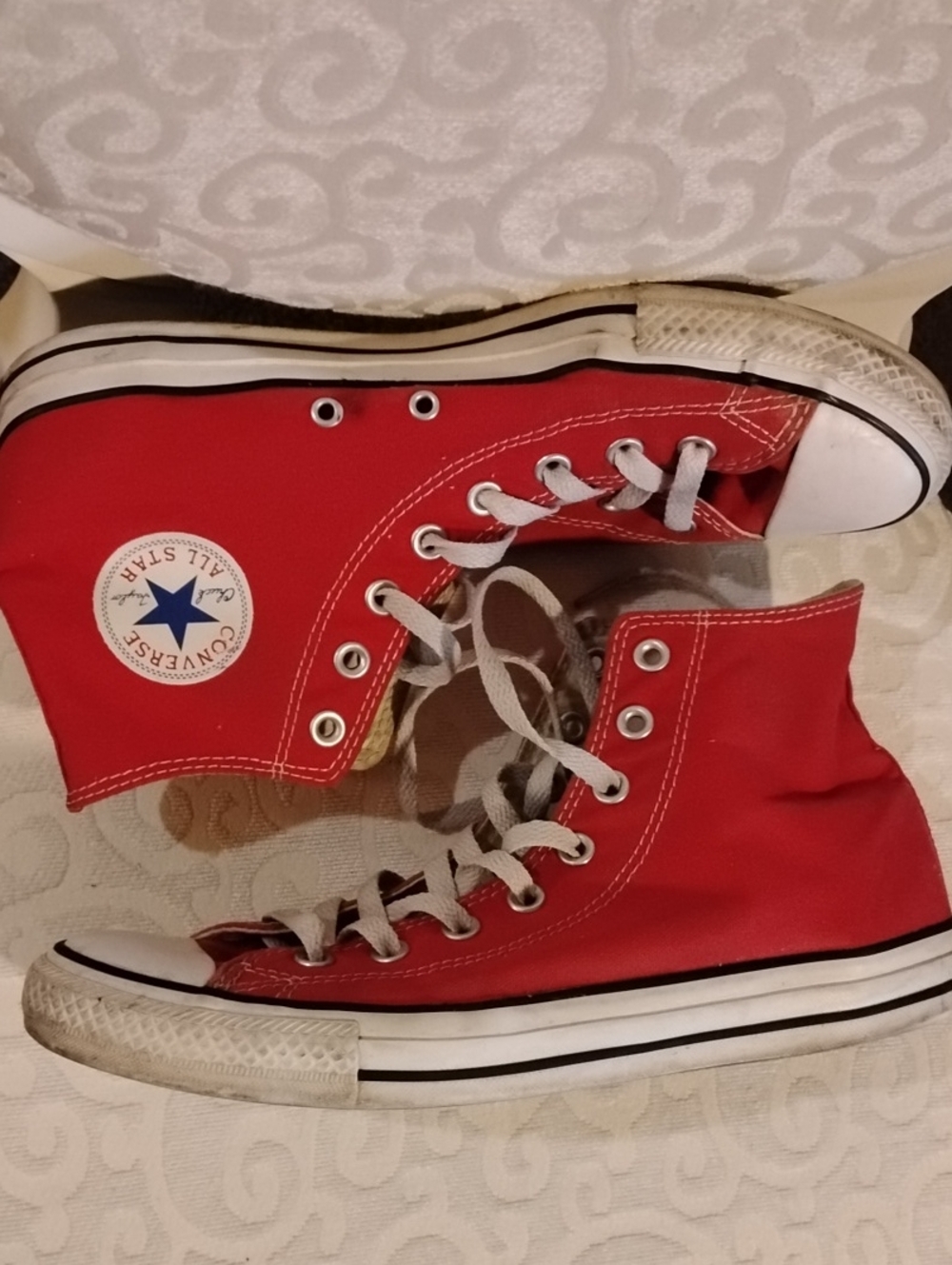 Converse Red Kids High-Top Canvas Sneakers